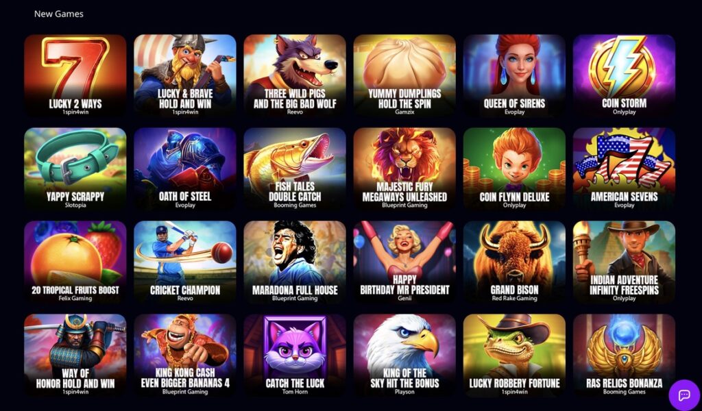 huge games variety at credit card casinos